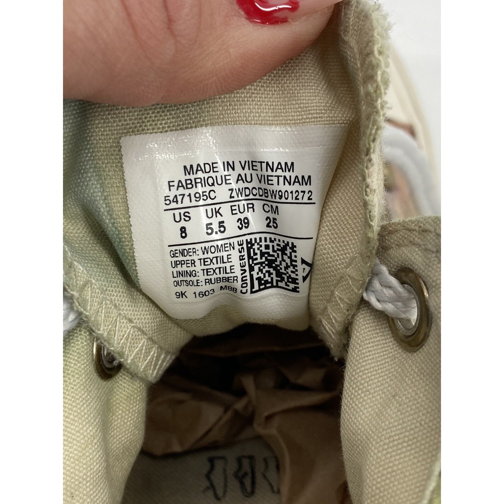 Converse Chuck Taylor All Star Lux Hi Floral W Sz 8 Hidden Heel Wedge‎ (547195C) - Picture 8 of 8